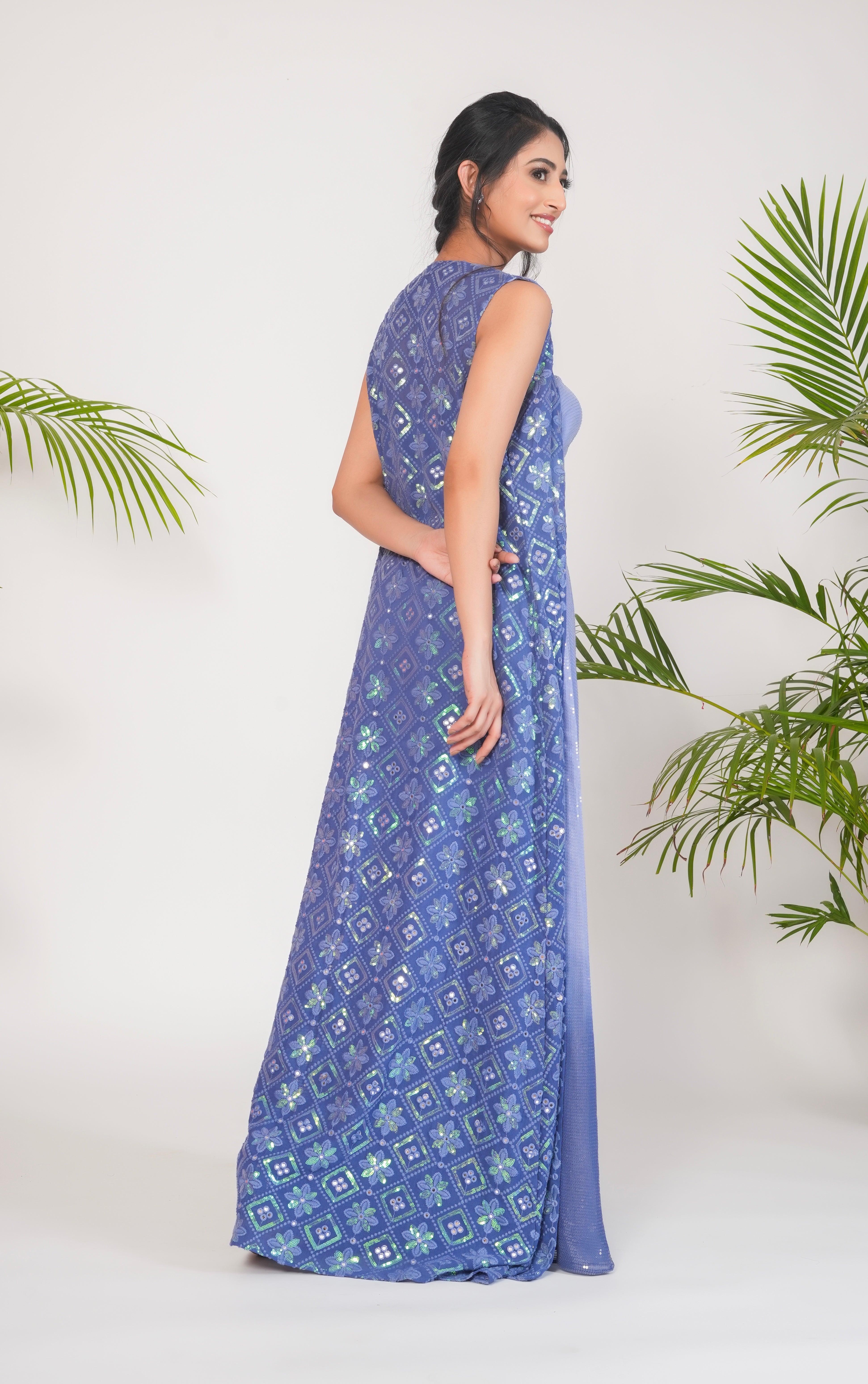 THREE PIECE OMBRÉ SHARARA SET