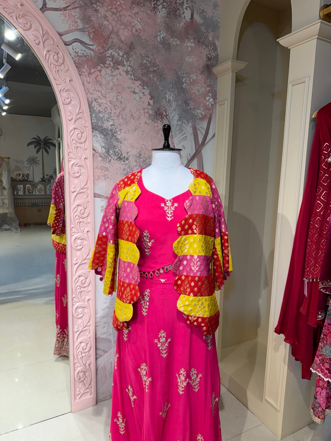 MULTI BROCADE JACKET SET