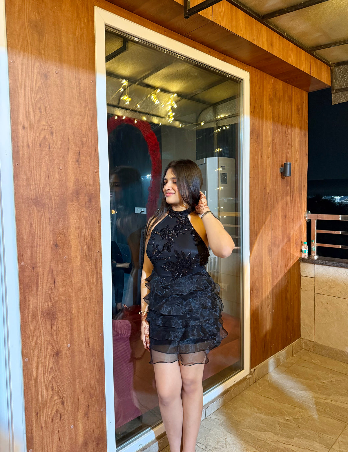 BLACK SHORT DRESS